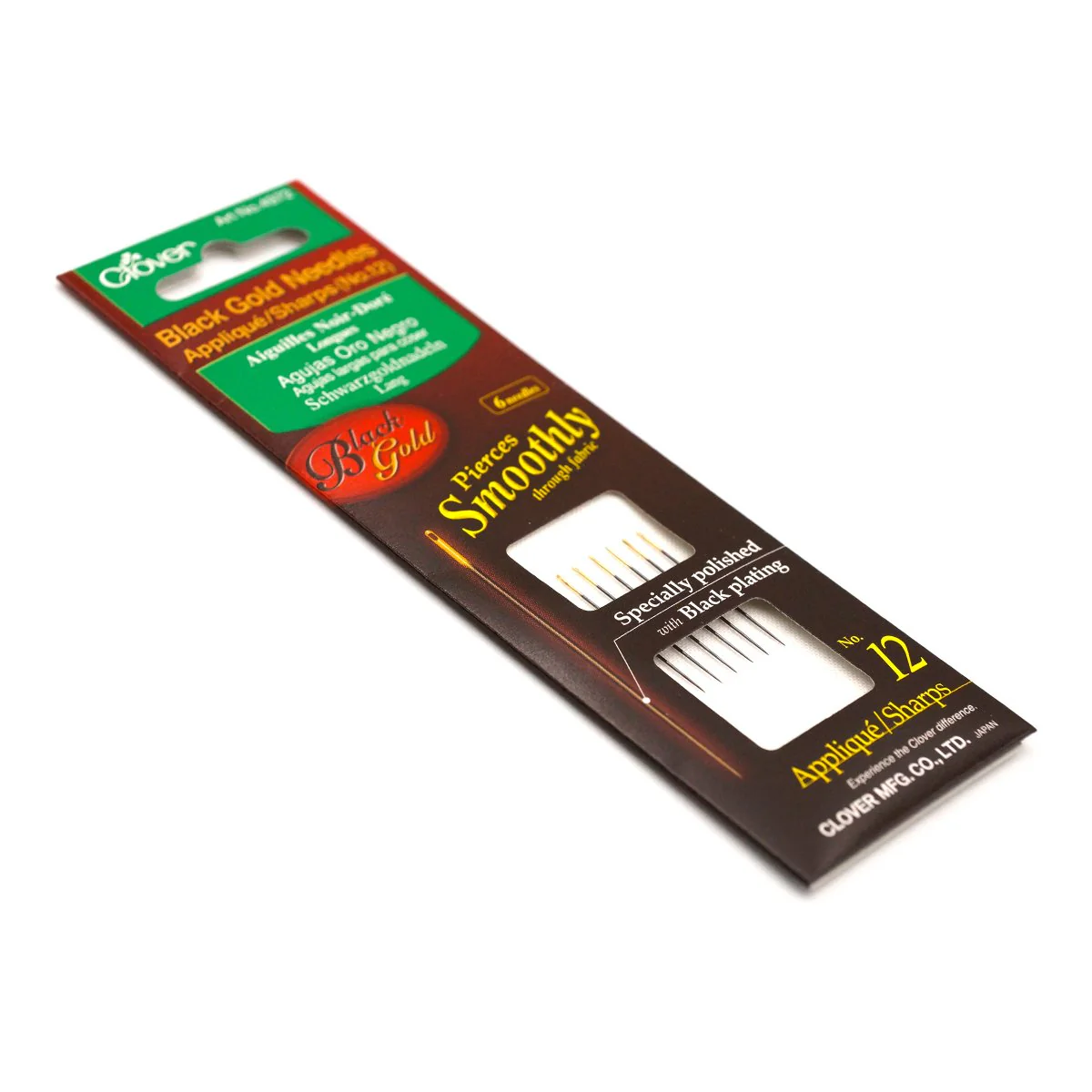 Black Gold Hand Sewing Needles (Applique/Sharps) No. 12
