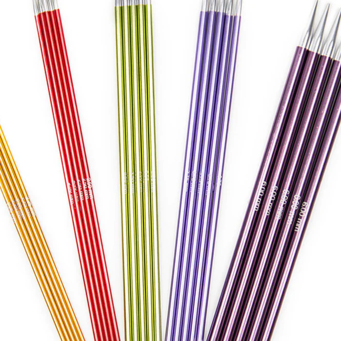 Double Pointed Needles Knit Pro Zing- 20cm length - various sizes - pack of 5 needles