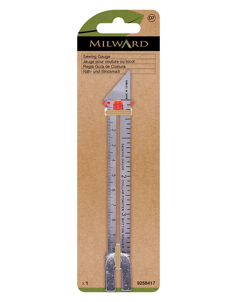 Milward Green Metal Sewing Gauge