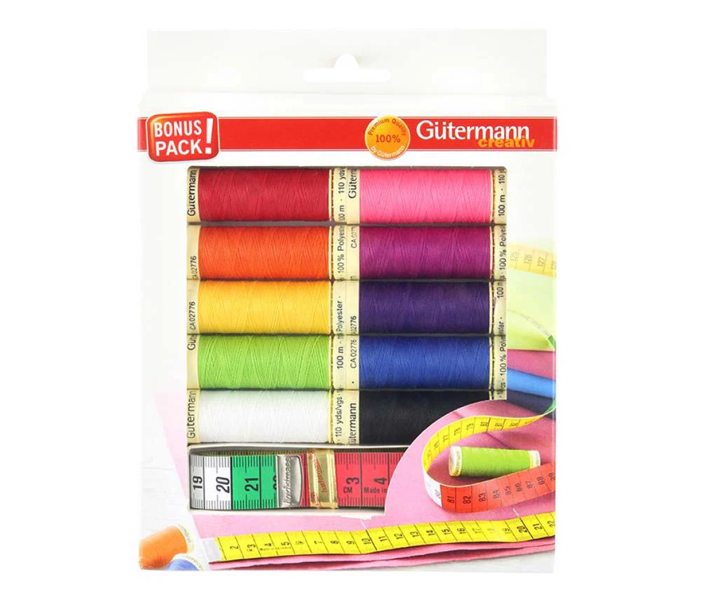 Gutermann Sew-all ThreadSet 10 Reel with Tape Measure