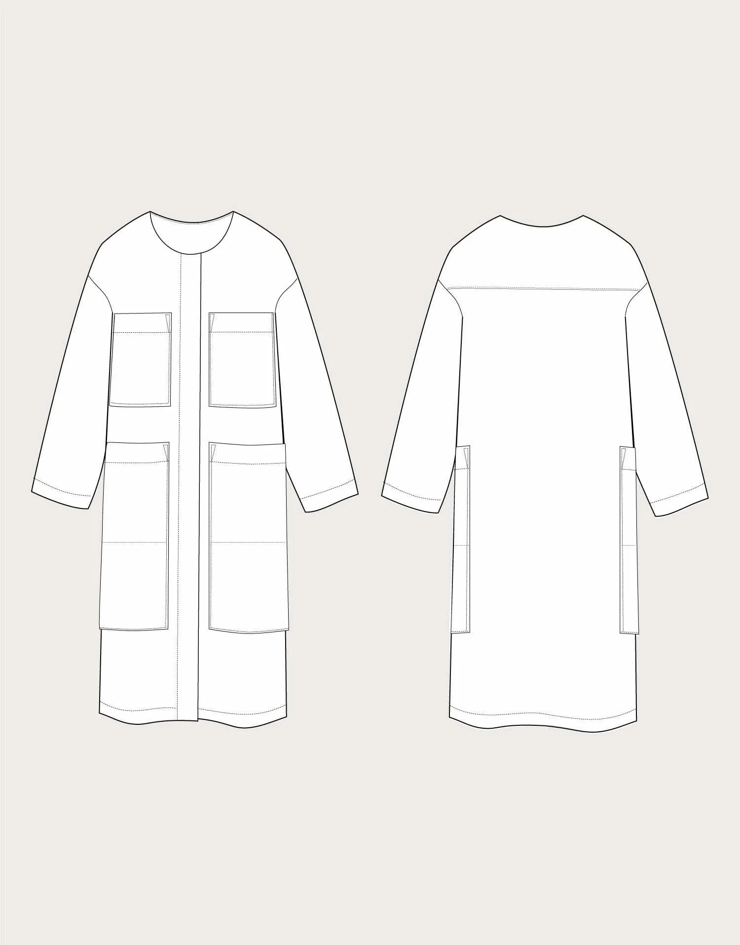 Lab Coat Sewing Pattern, The Assembly Line
