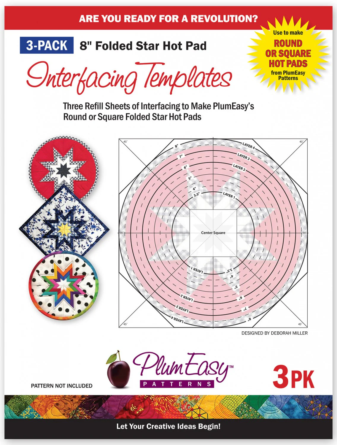 Hot Pad Interfacing Templates 3-pack - PEP201