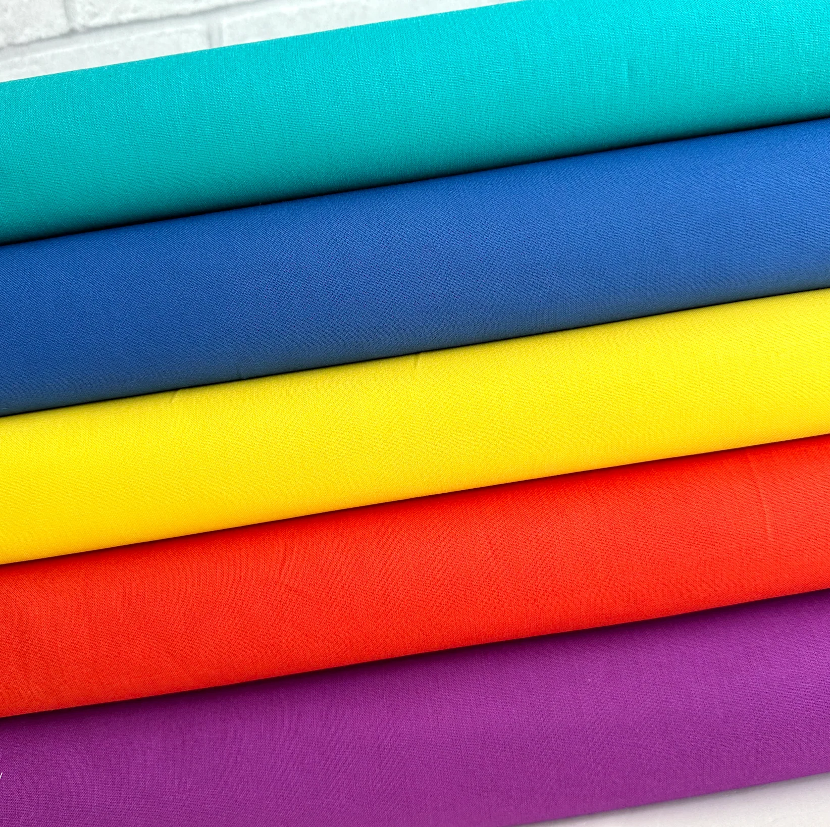Bright Days Solids 5 Piece Fat Quarter Bundle 100 % Cotton Fabric