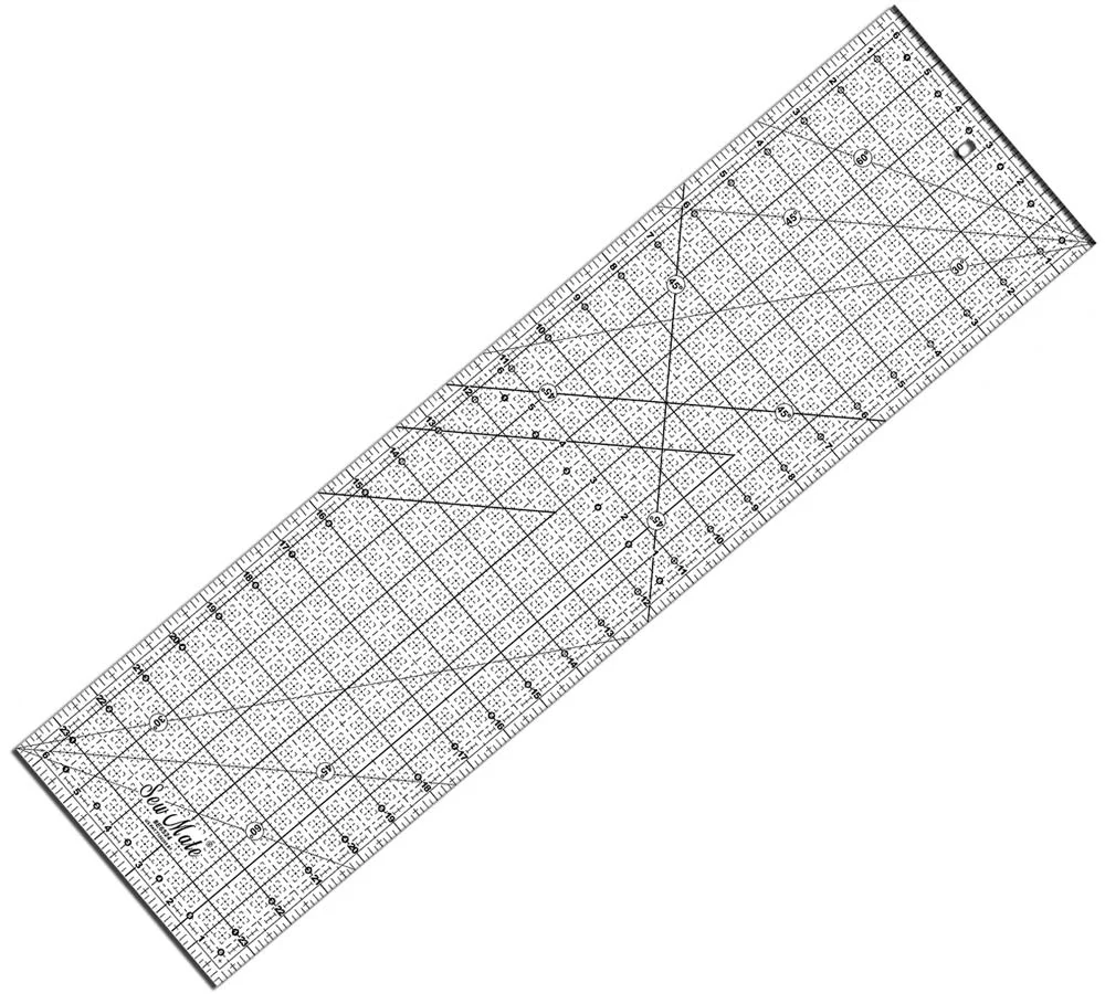 Sew Mate 6.5" x 24" Quilting Ruler * 3mm Thick