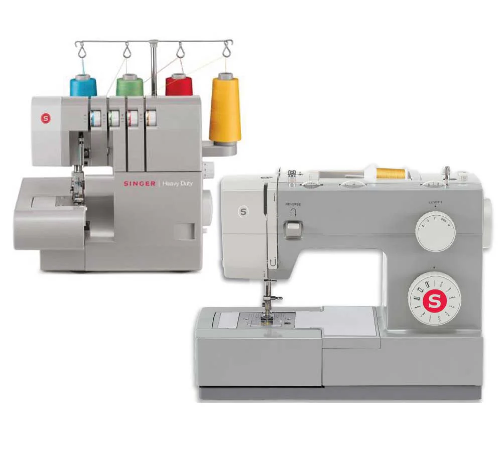 Singer 4411 Heavy Duty Sewing Machine + 14HD854 Overlocker Combo