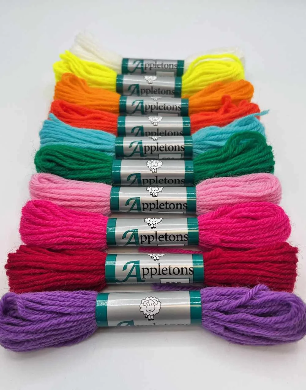 Appletons Summer Colours Tapestry Wool 4 Ply Skeins Set of 10