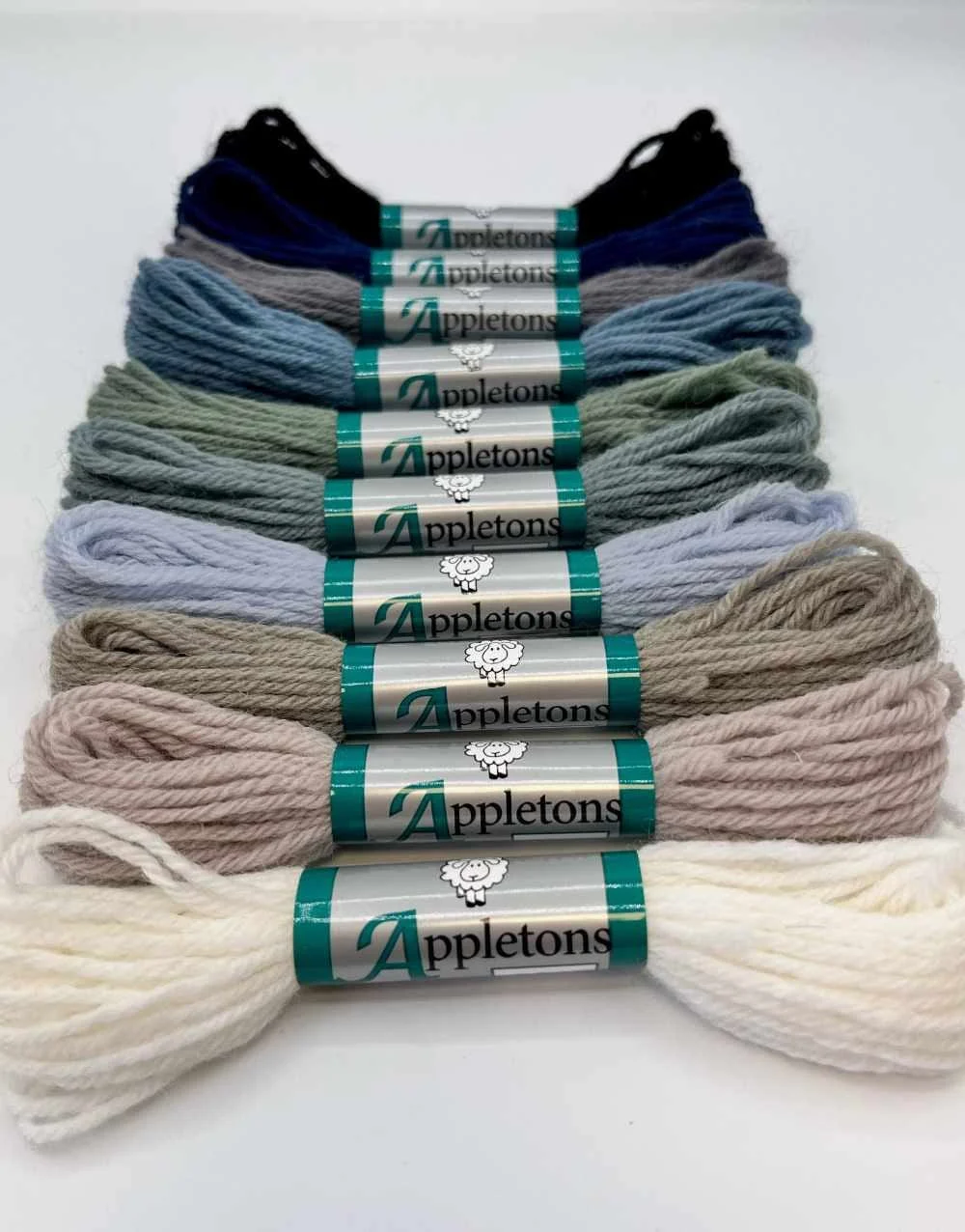 Appletons Winter Colours Tapestry Wool 4 Ply Skeins Set of 10
