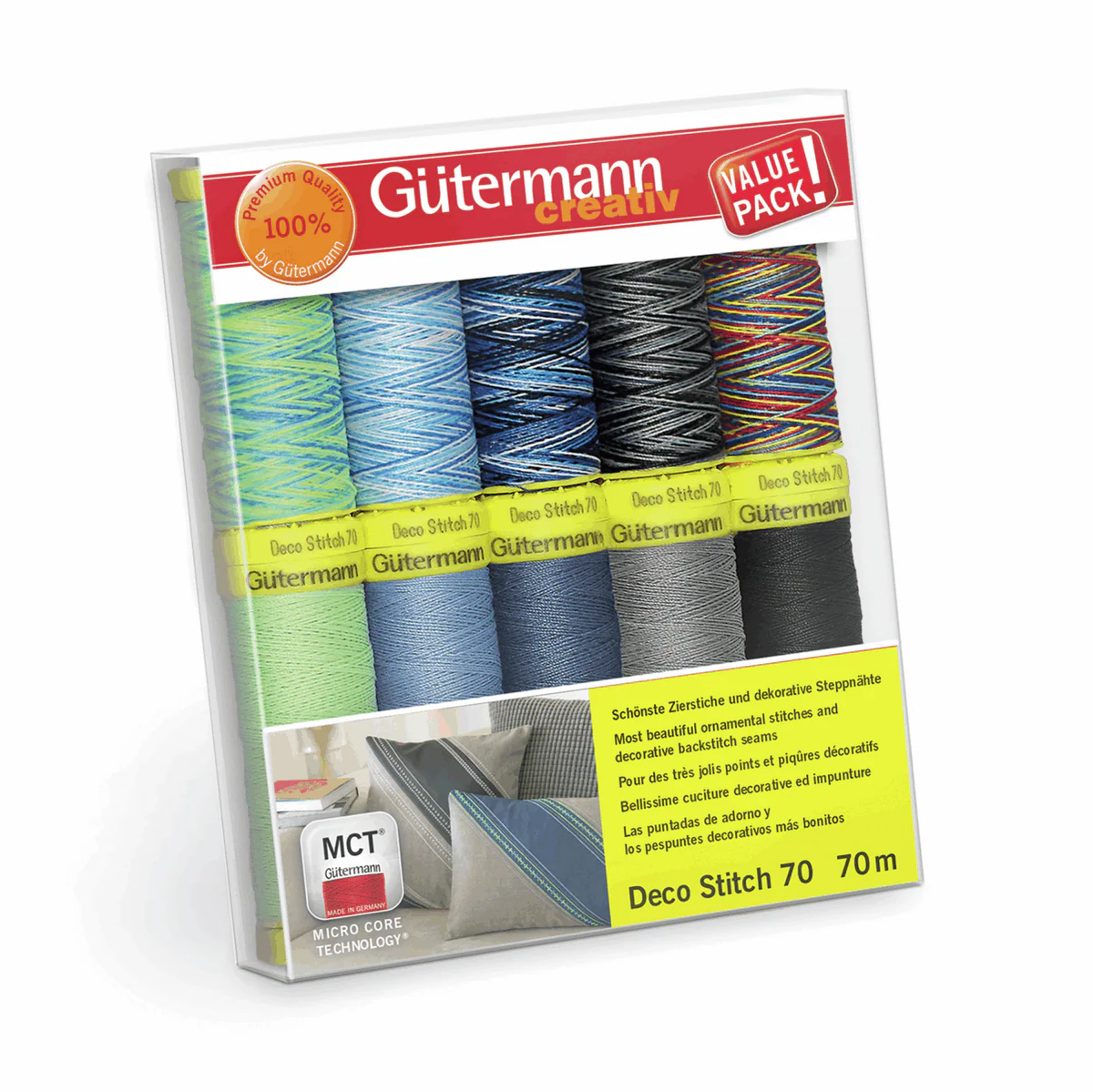 Gutermann Decorative Stitch Thread Set - 10 x 70m Reels -702166 2