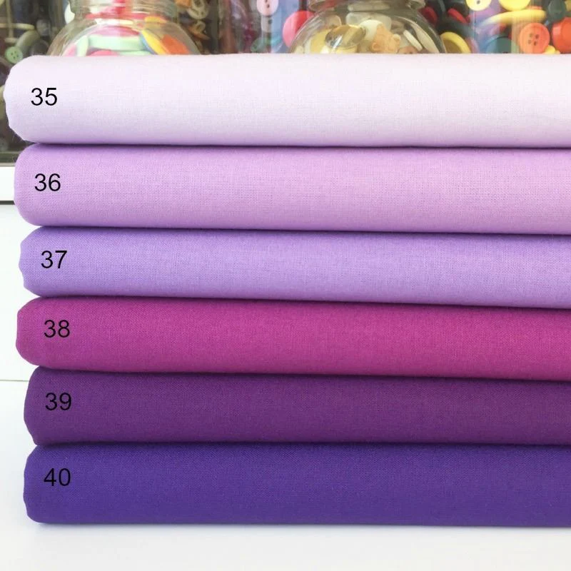Rainbow Craft Cotton Fabric Purple blenders, per 1/2 metre or 6 piece bundle Oeko Tex standard 100
