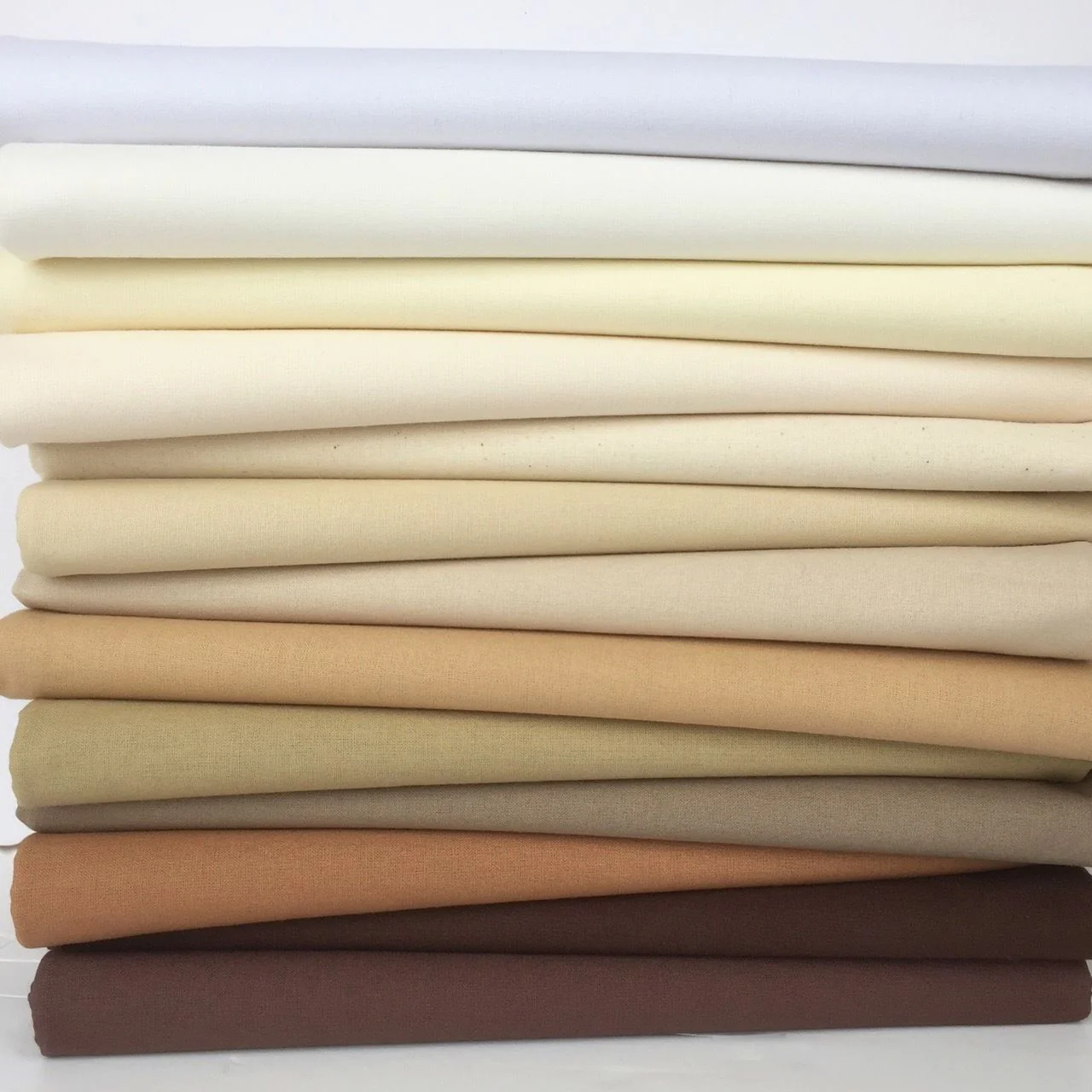 'Rainbow Craft' Cotton Fabric Beige Blenders, per 1/2 metre or 13 piece bundles Oeko Tex standard 100