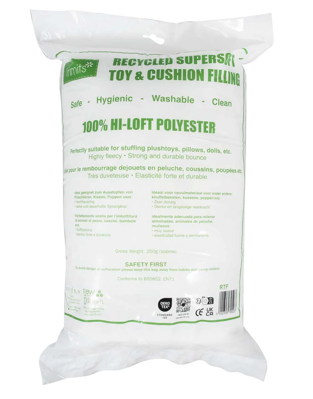 Recycled Polyester Toy Filling Stuffing, 250g