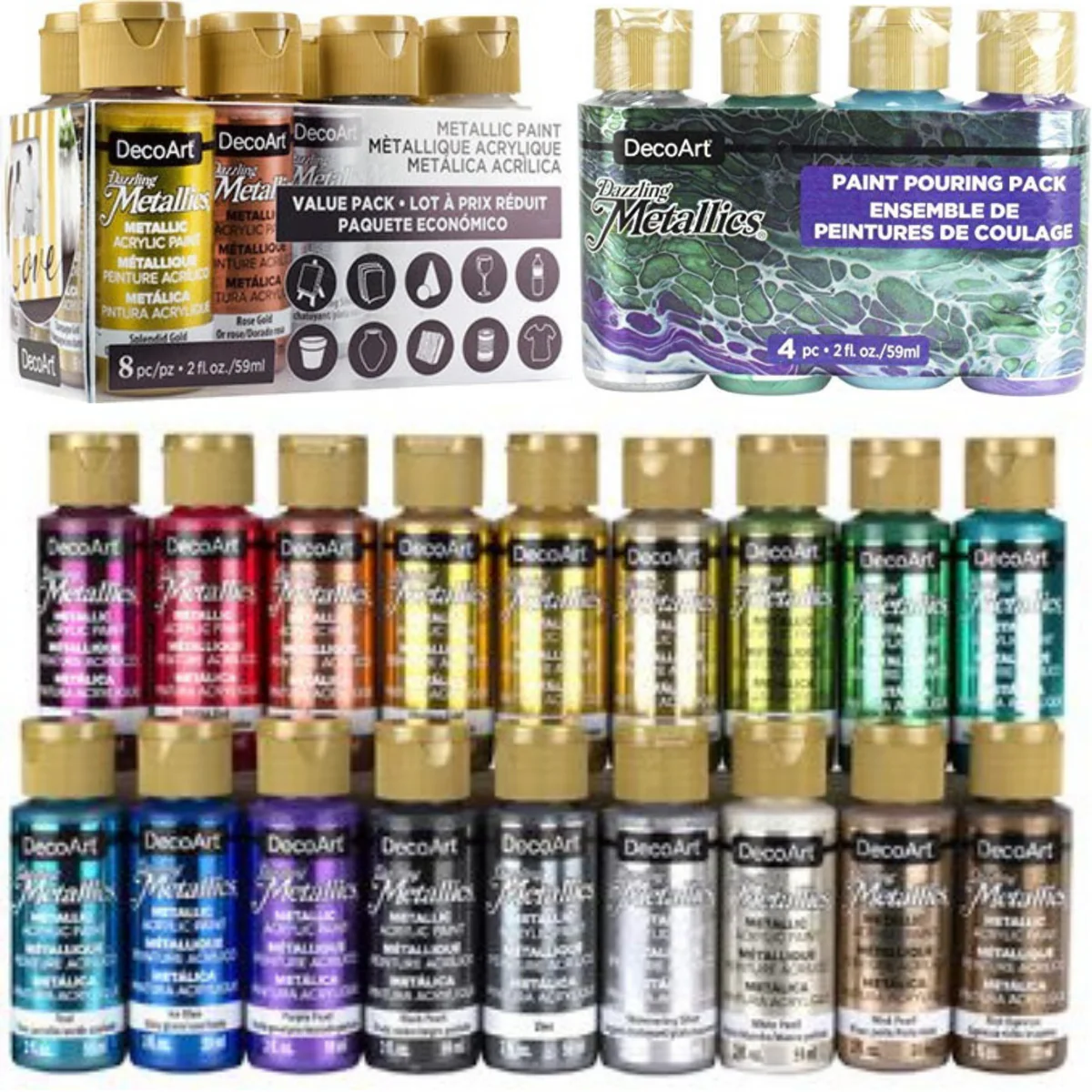 Deco Art Dazzling Metallics Collection - All Colours